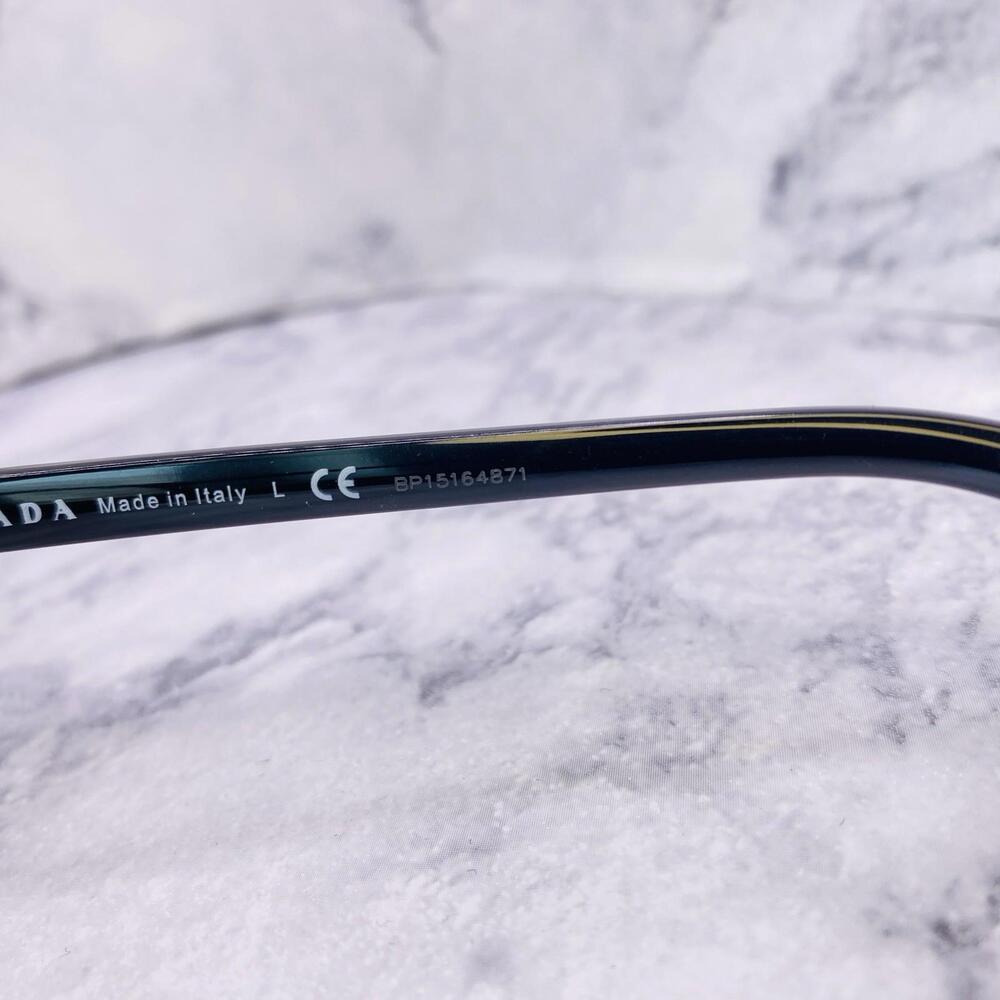 Prada Eyeglasses Frames VPR 17R 1AB-1O1 56 [] 19 145 Black Authentic - Picture 6 of 9